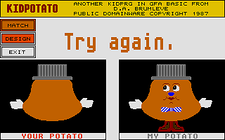 Kid Potato atari screenshot